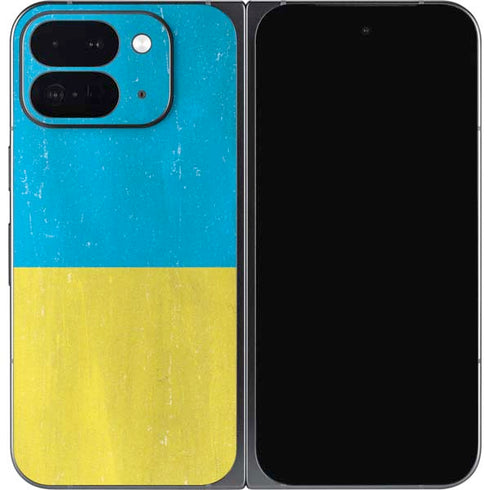Ukraine Flag Distressed Google Pixel 9 Pro Fold Skin